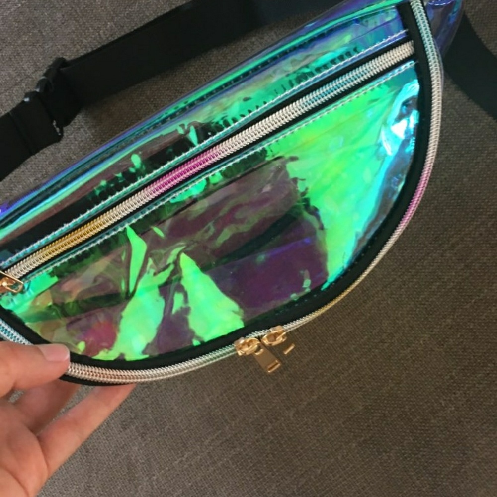 Transparent Holographic Fanny Pack Shoulder Bag - Picture 6 of 8